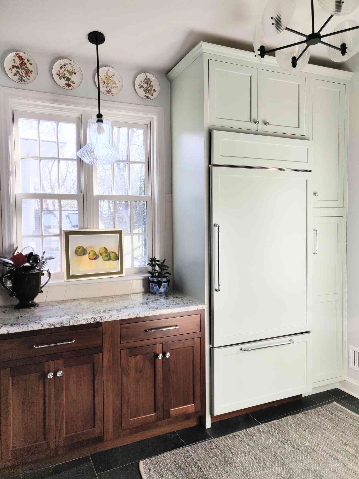 Mint Green and Wood kitchen