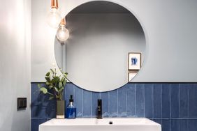 clean bathroom mirror