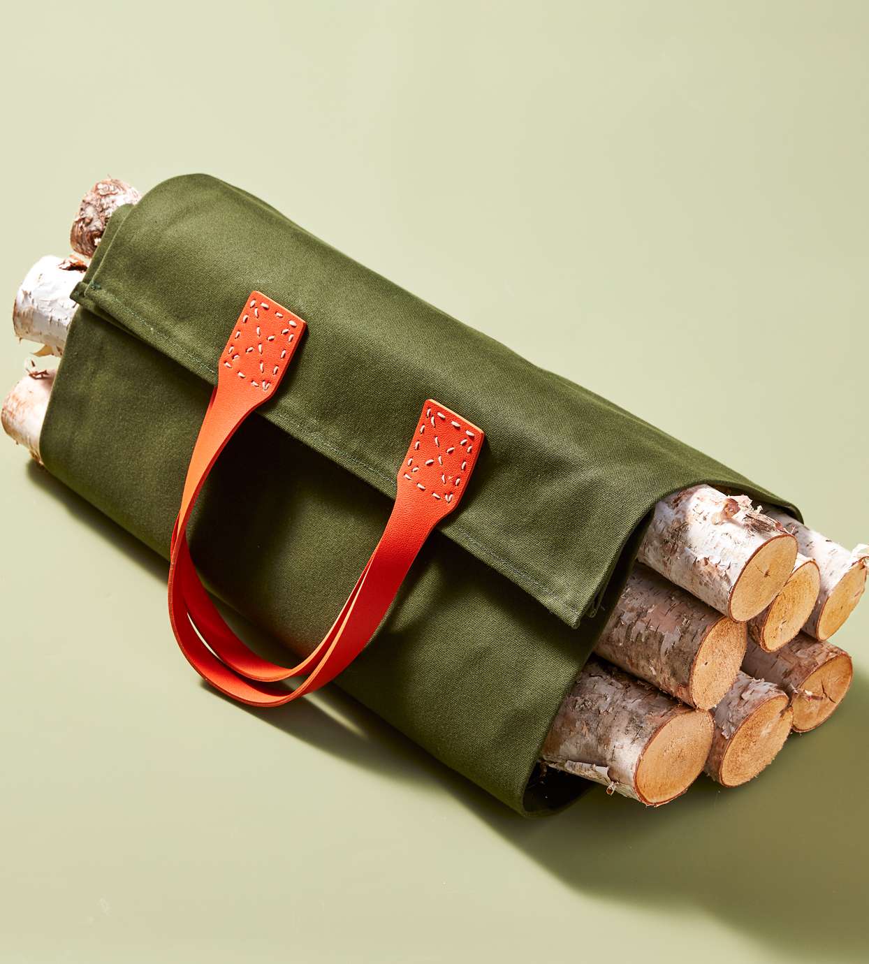 canvas wood carried bag