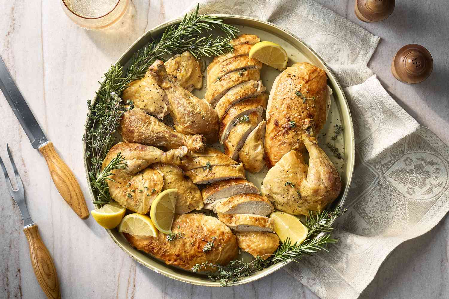 Roast chicken with herbs