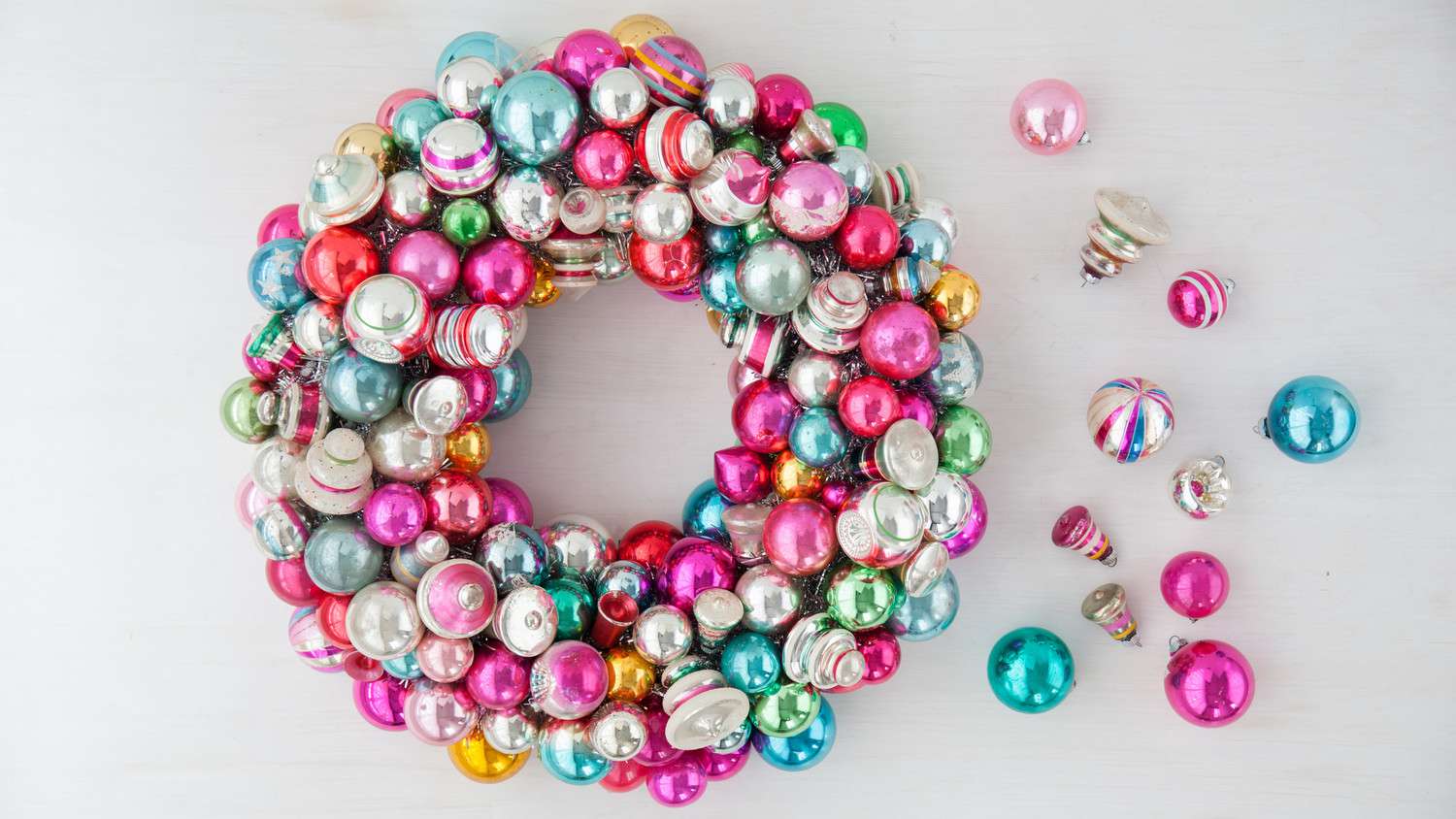 Vintage Christmas ornaments. Shinny Brights.