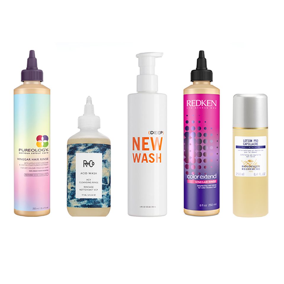 vinegar rinse product collage