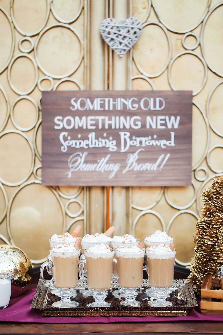coffee wedding ideas Something Old, Something New, Something Borrowed, Something Brewed sign