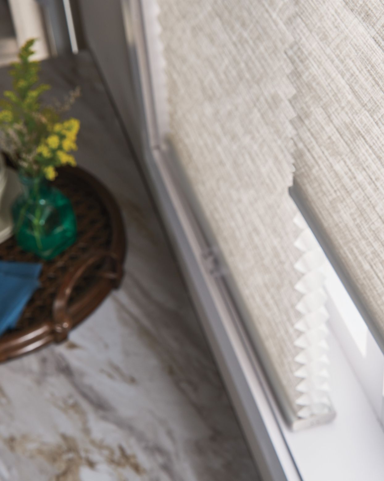 neutral-colored cellular shades