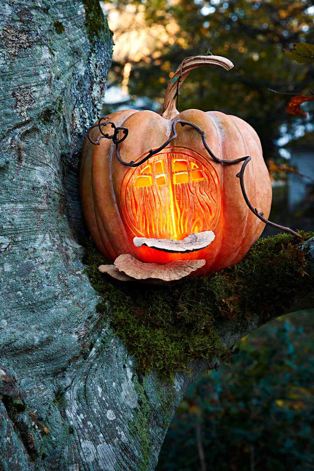 fairy house pumpkin