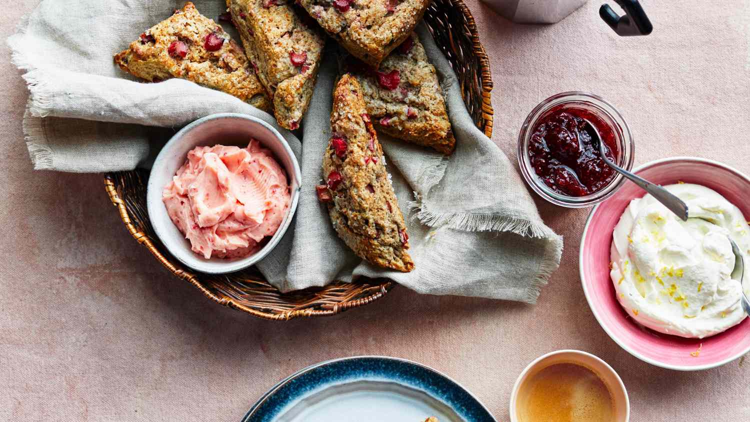 rhubarb buckwheat scone