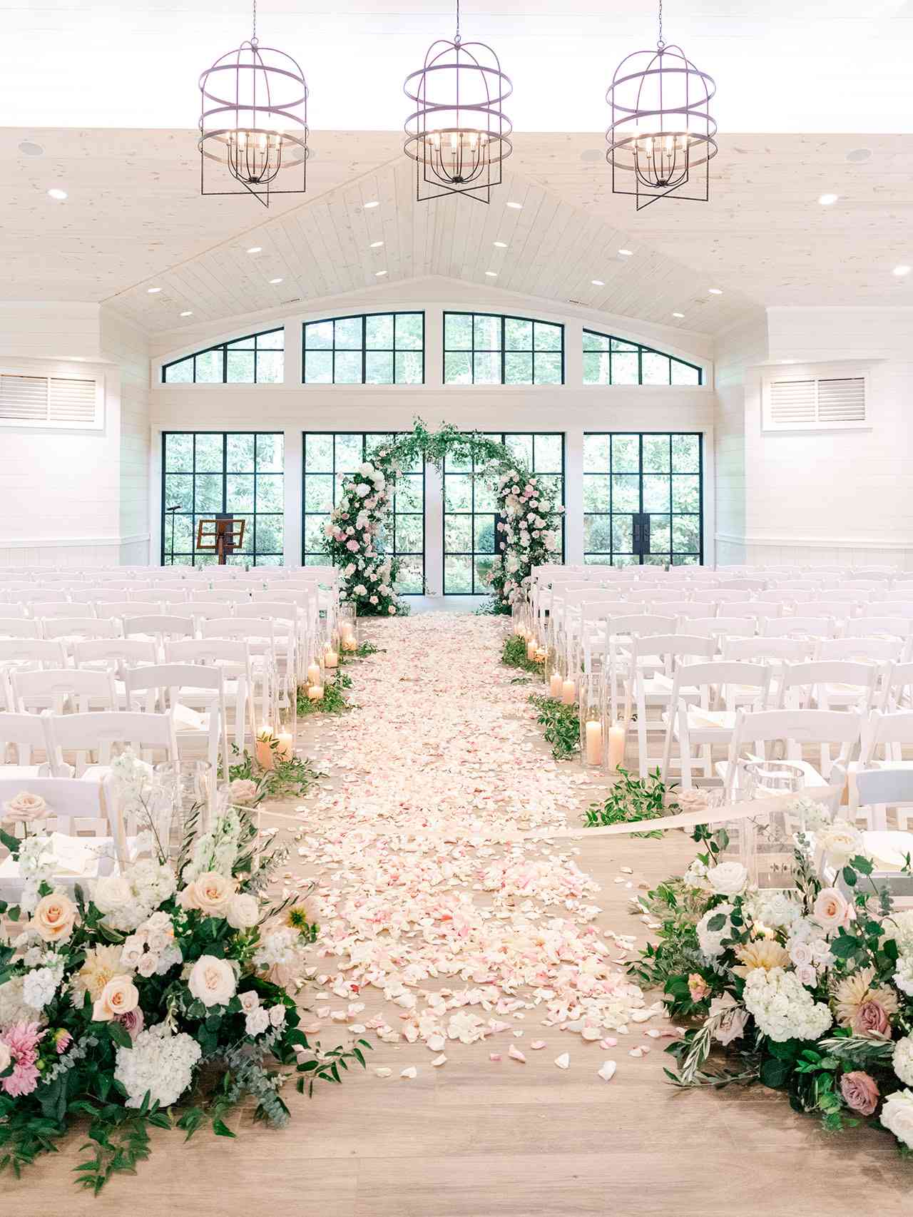 adrienne will wedding ceremony aisle