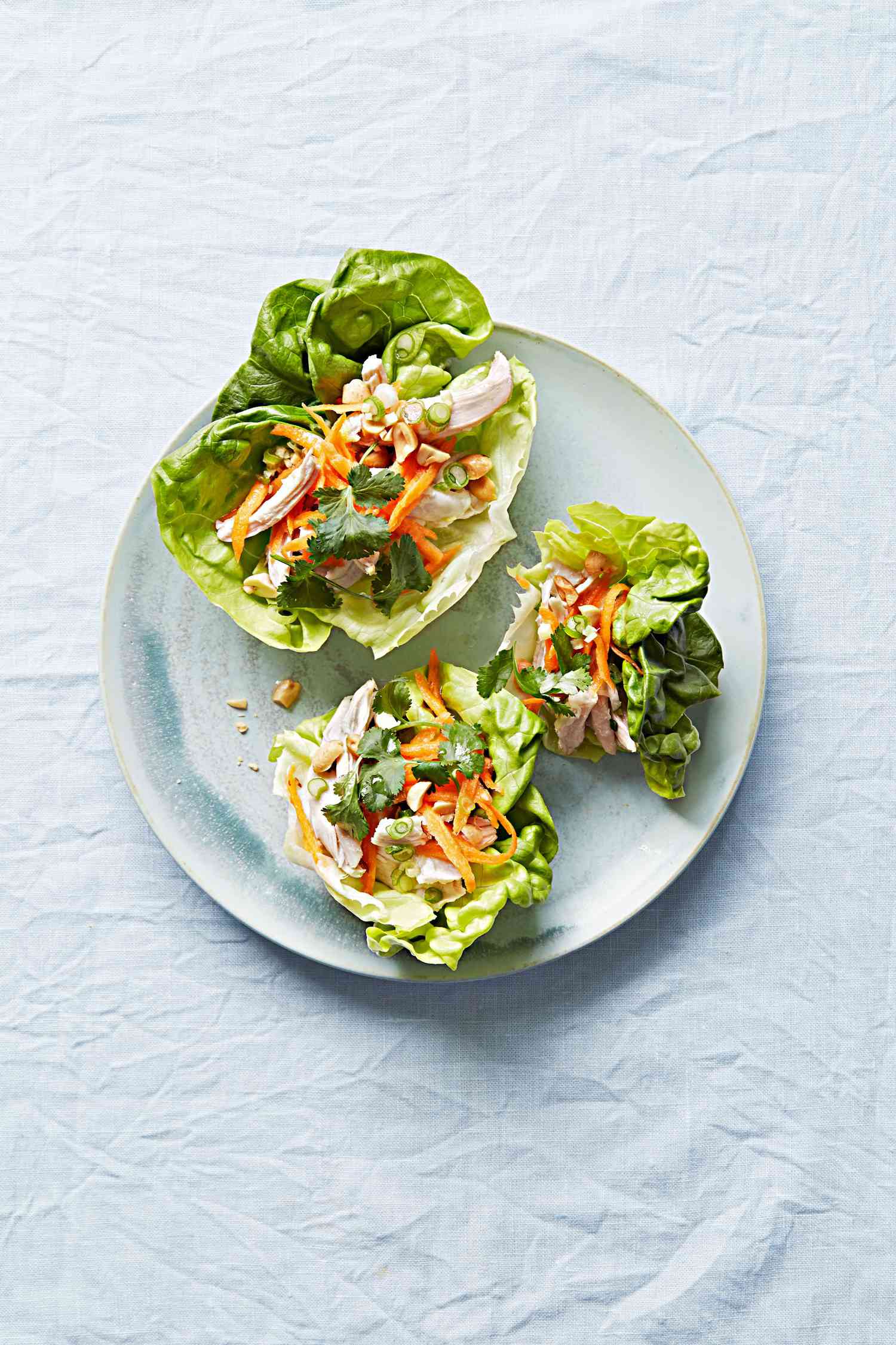 Poached-chicken cups with ginger-scallion oil