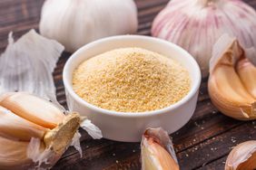 Bowl of garlic powder