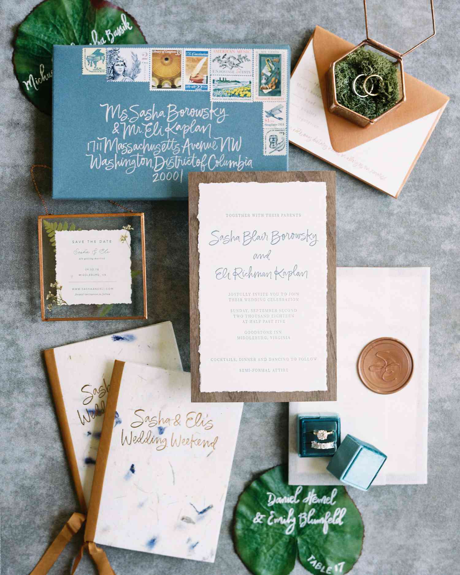 wedding invite stationary save the dates torn edges