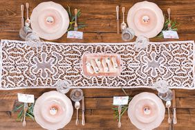 pink placesetting tablescape