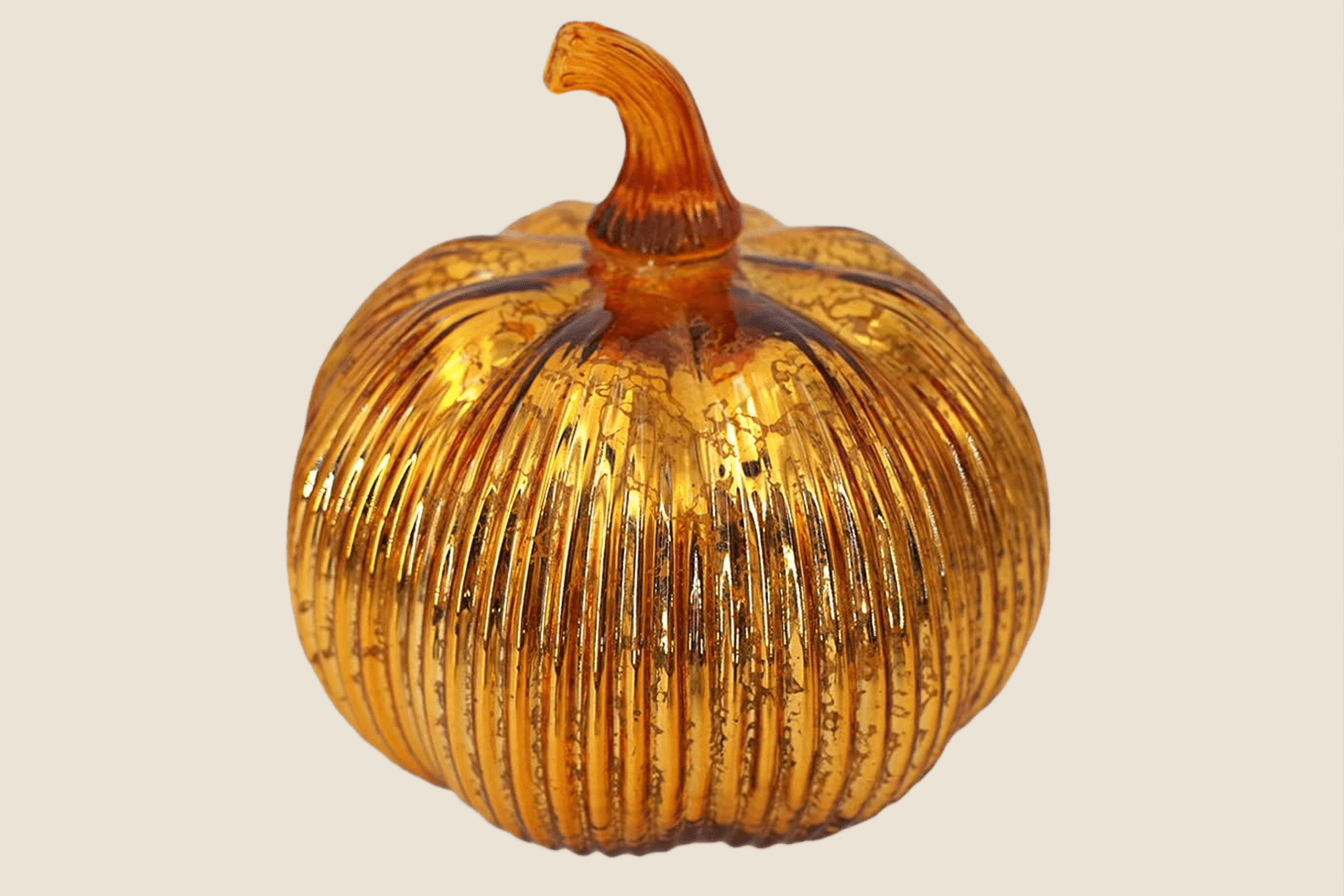 Glass pumpkin decor