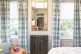 Bedroom with blue accents