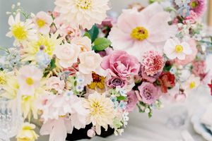 summer wedding centerpieces bright bright neon floral