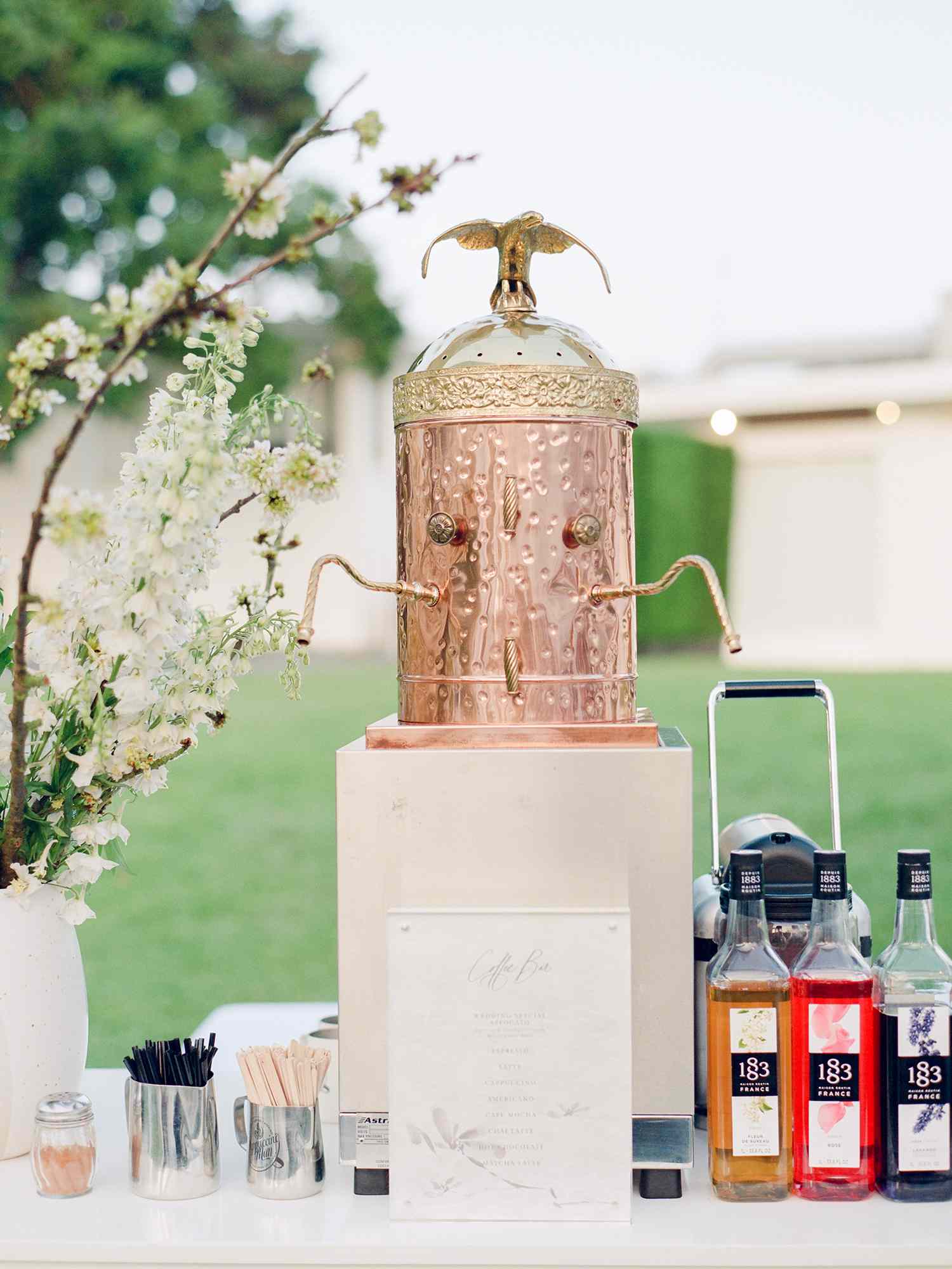 grace ceron wedding coffee bar