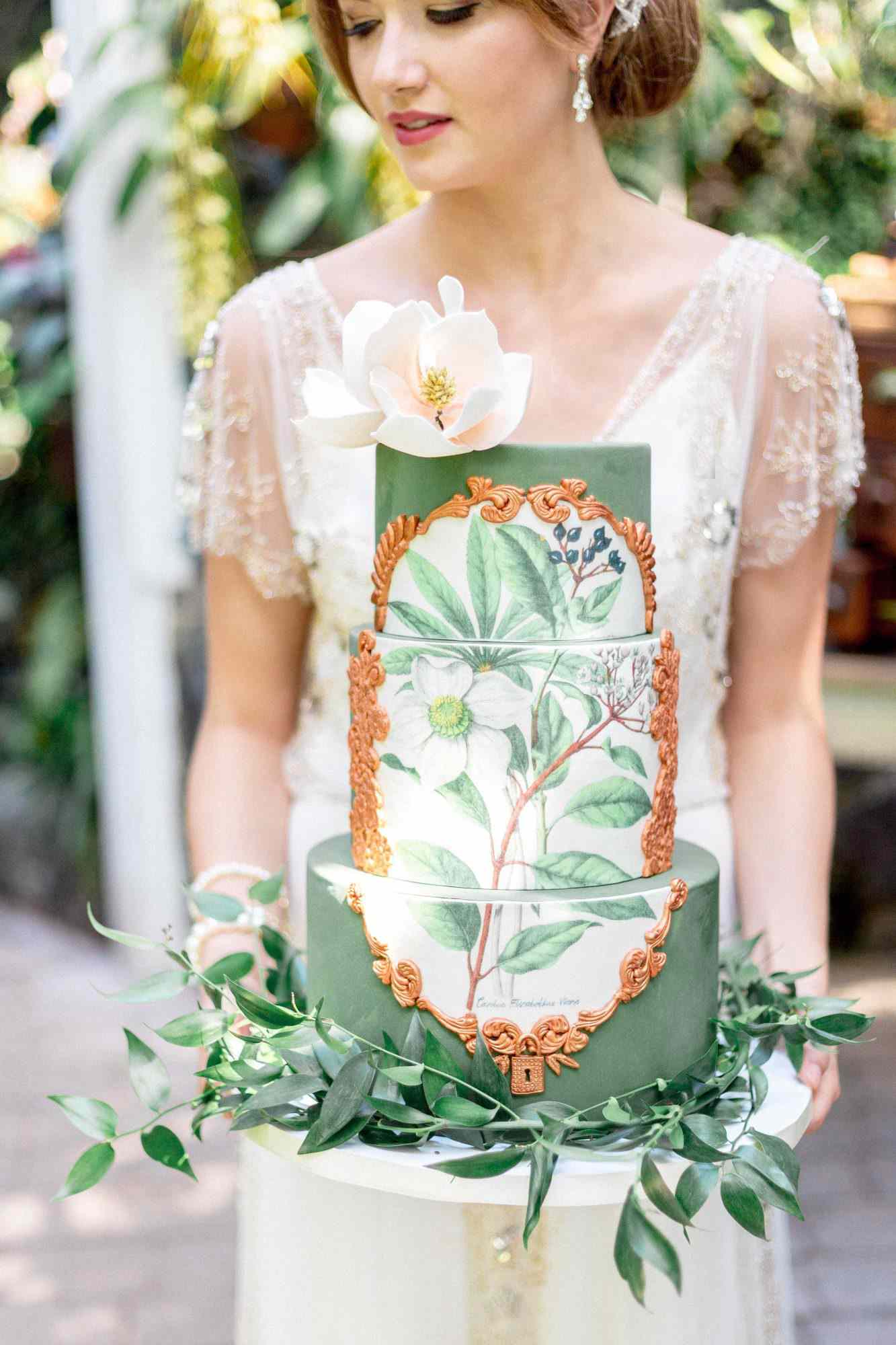 painted wedding cake