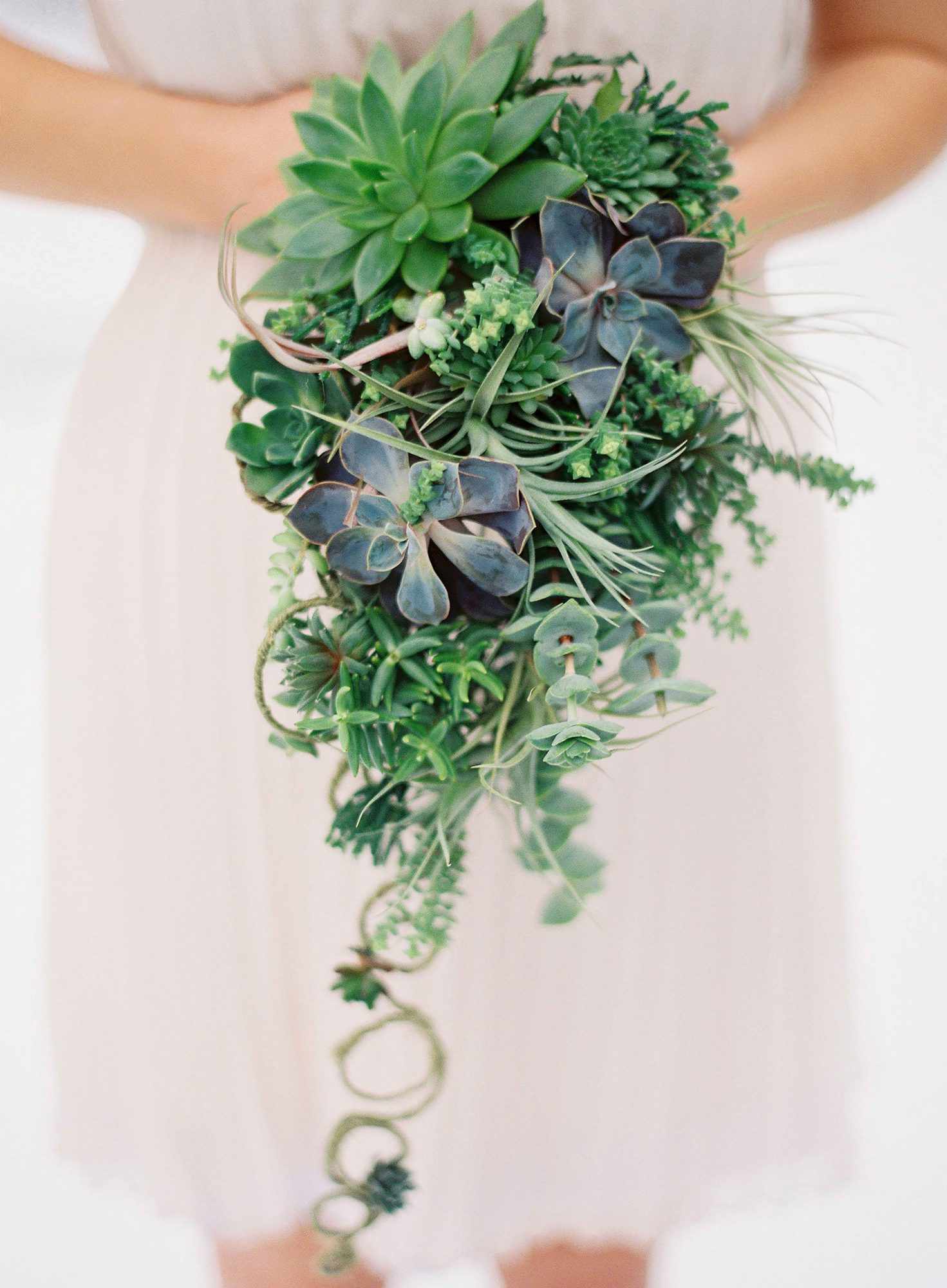 succulent cascading bouquet