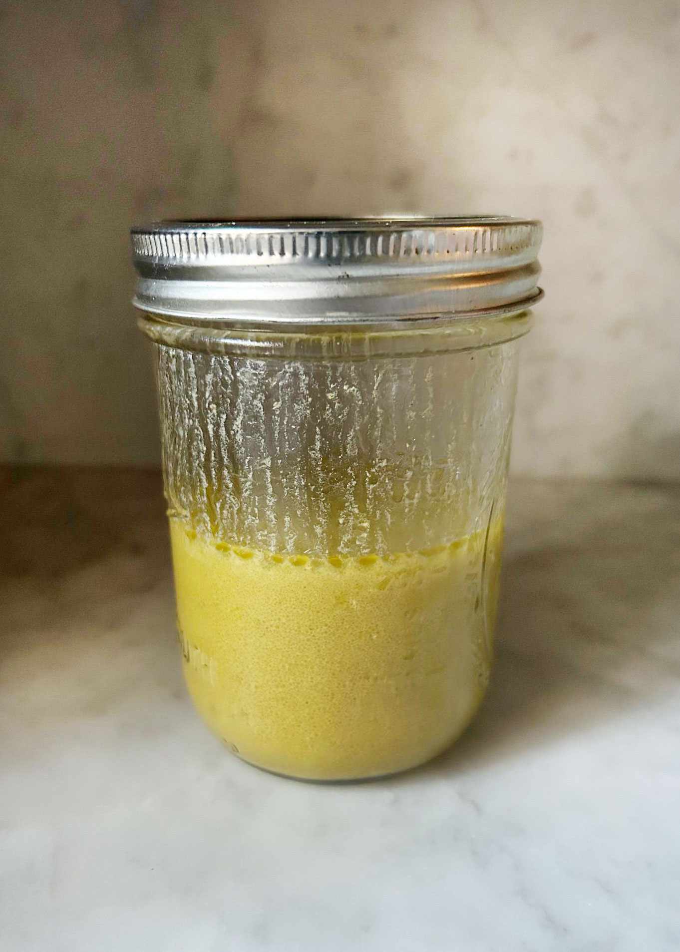 Marthas vinaigrette in a jar