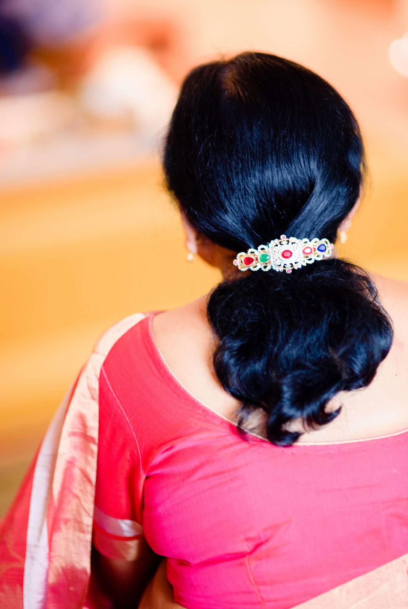 Mother of the Bride Ponytail with Jeweled Clip Hairstyle