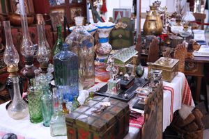 vintage items at the flea market