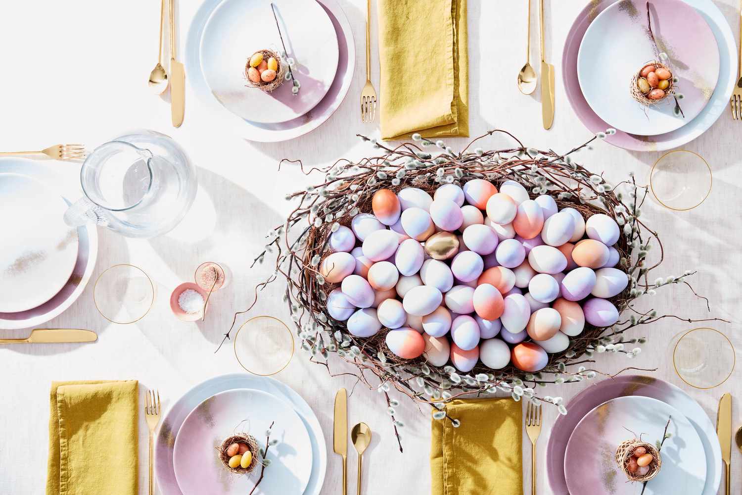 painted egg centerpiece