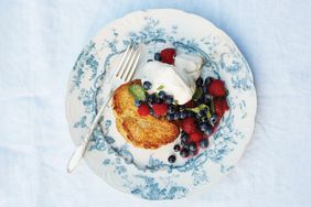 shortcake with whipped cream and berries