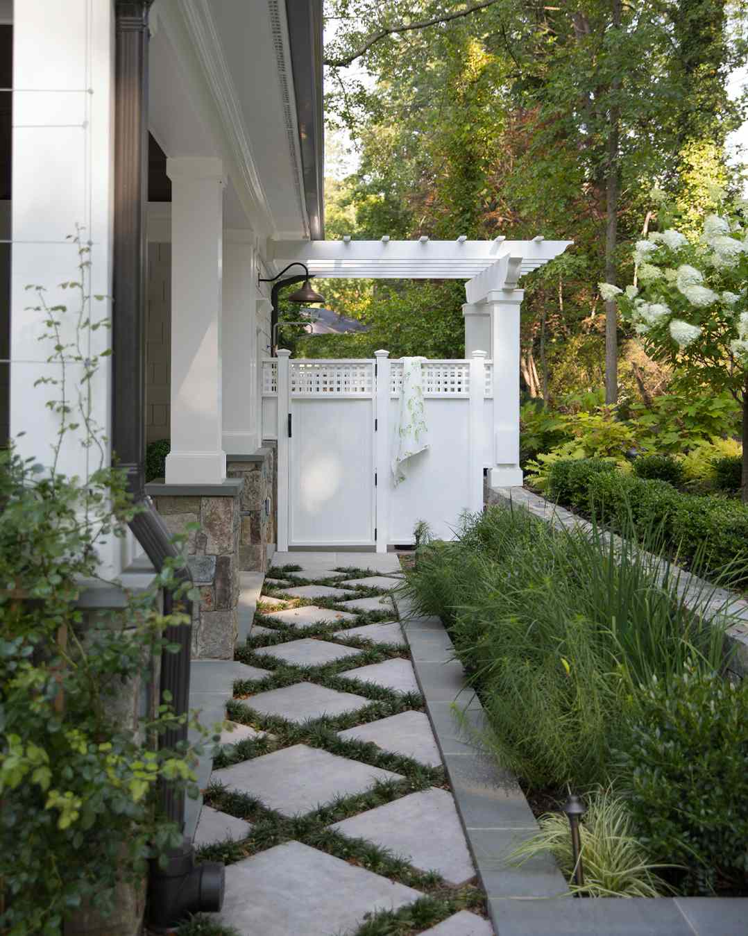 Pavers With Grass "Grout" Pathway