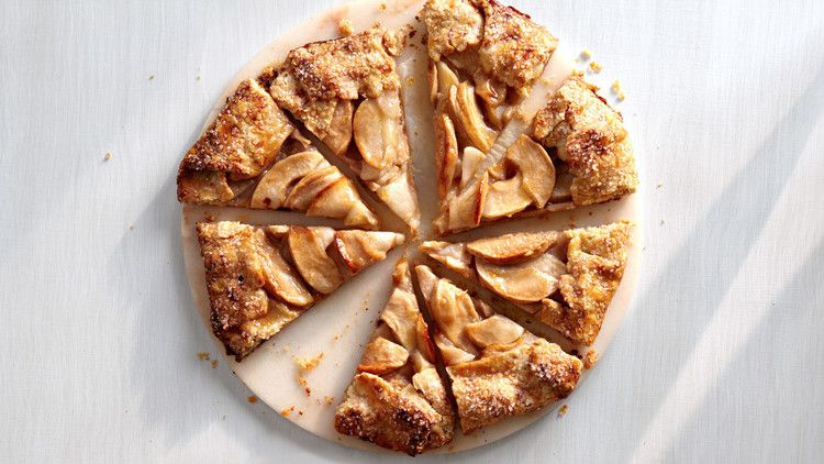 apple galette with easy piecrust sliced