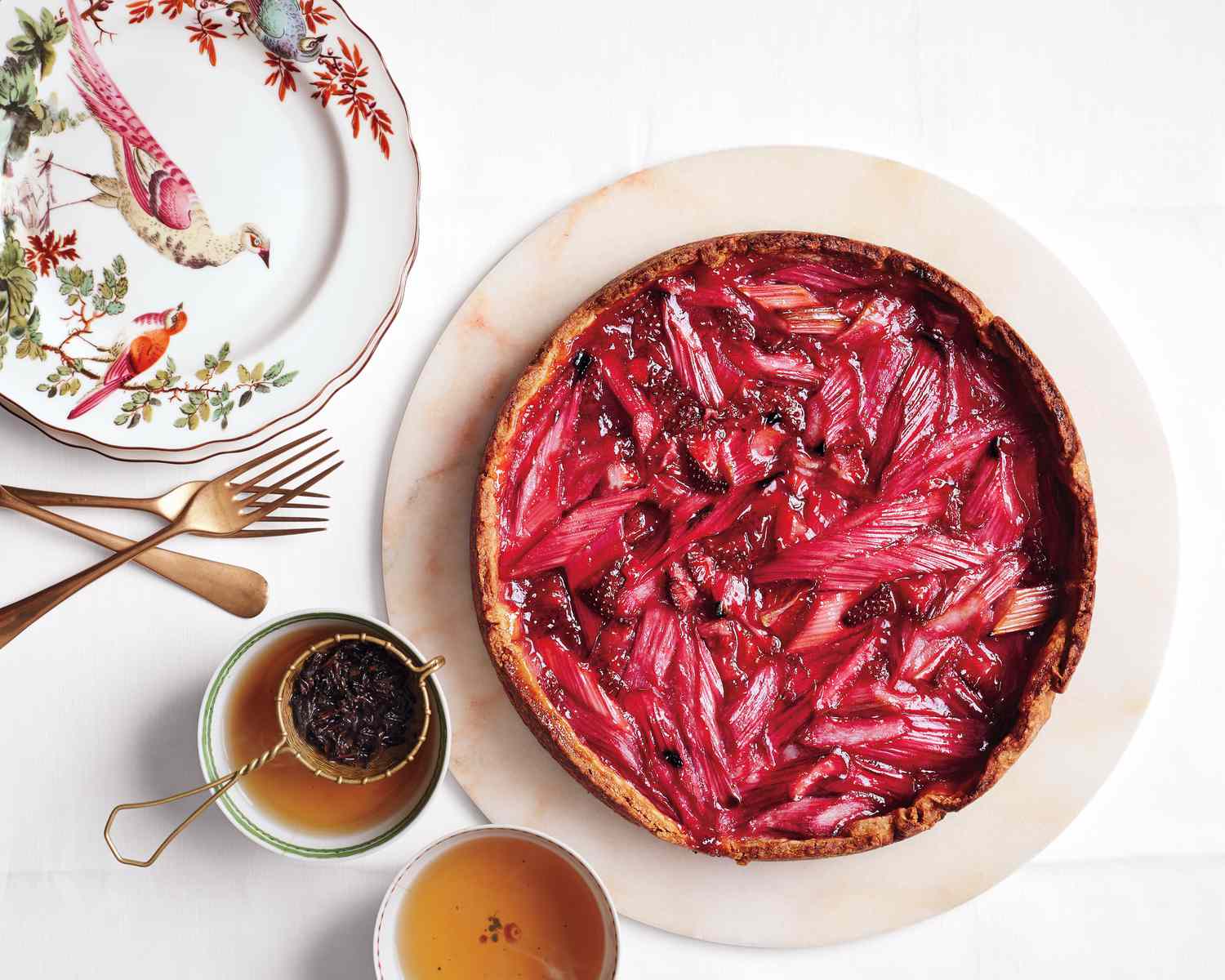 strawberry-rhubarb tart