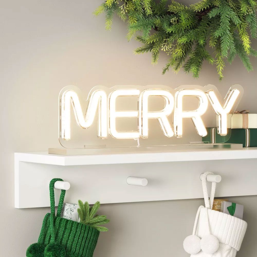 Christmas decor merry sign