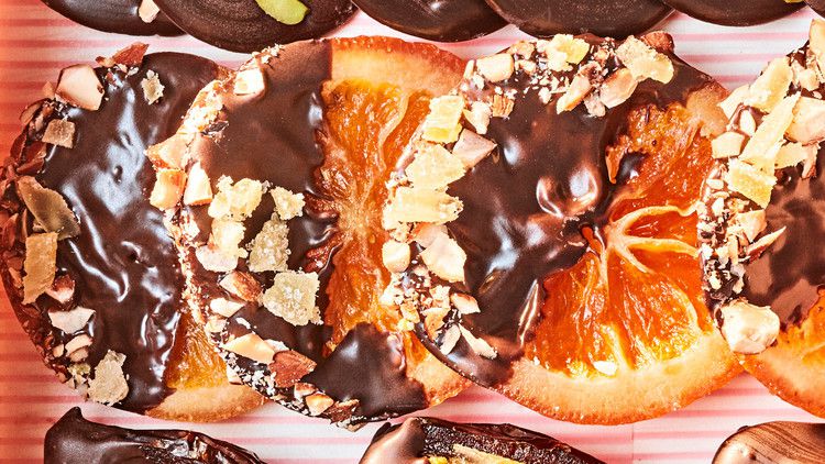 Chocolate-And-Nut-Crusted Candied Orange