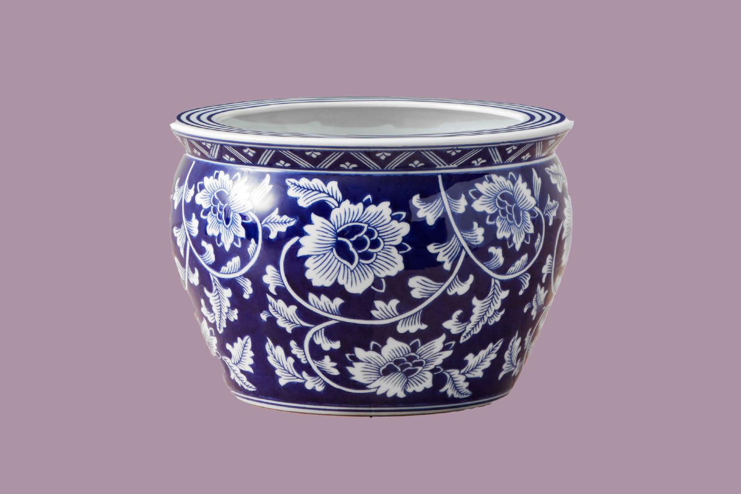 Blue and White Planter