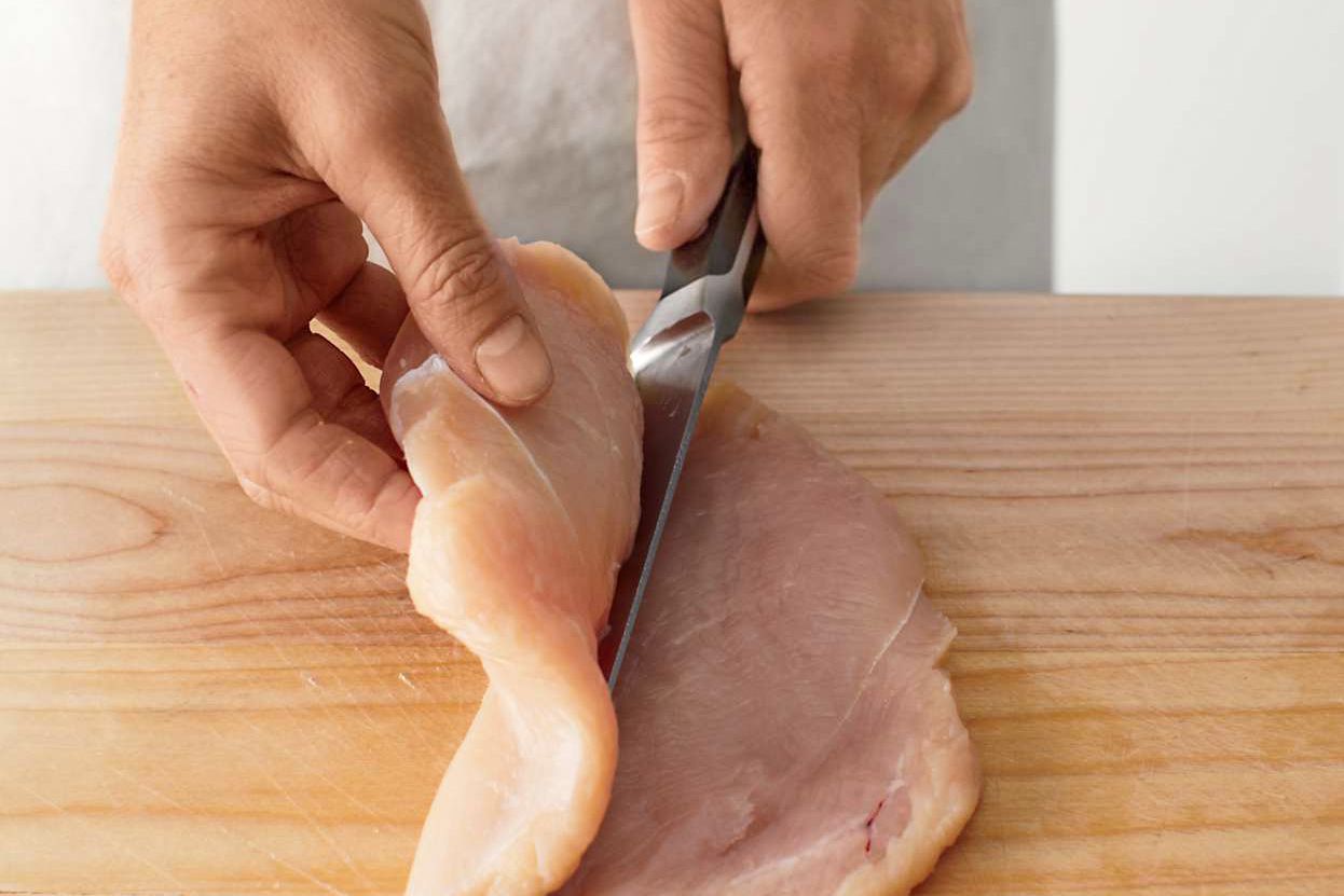 butterflying chicken breast