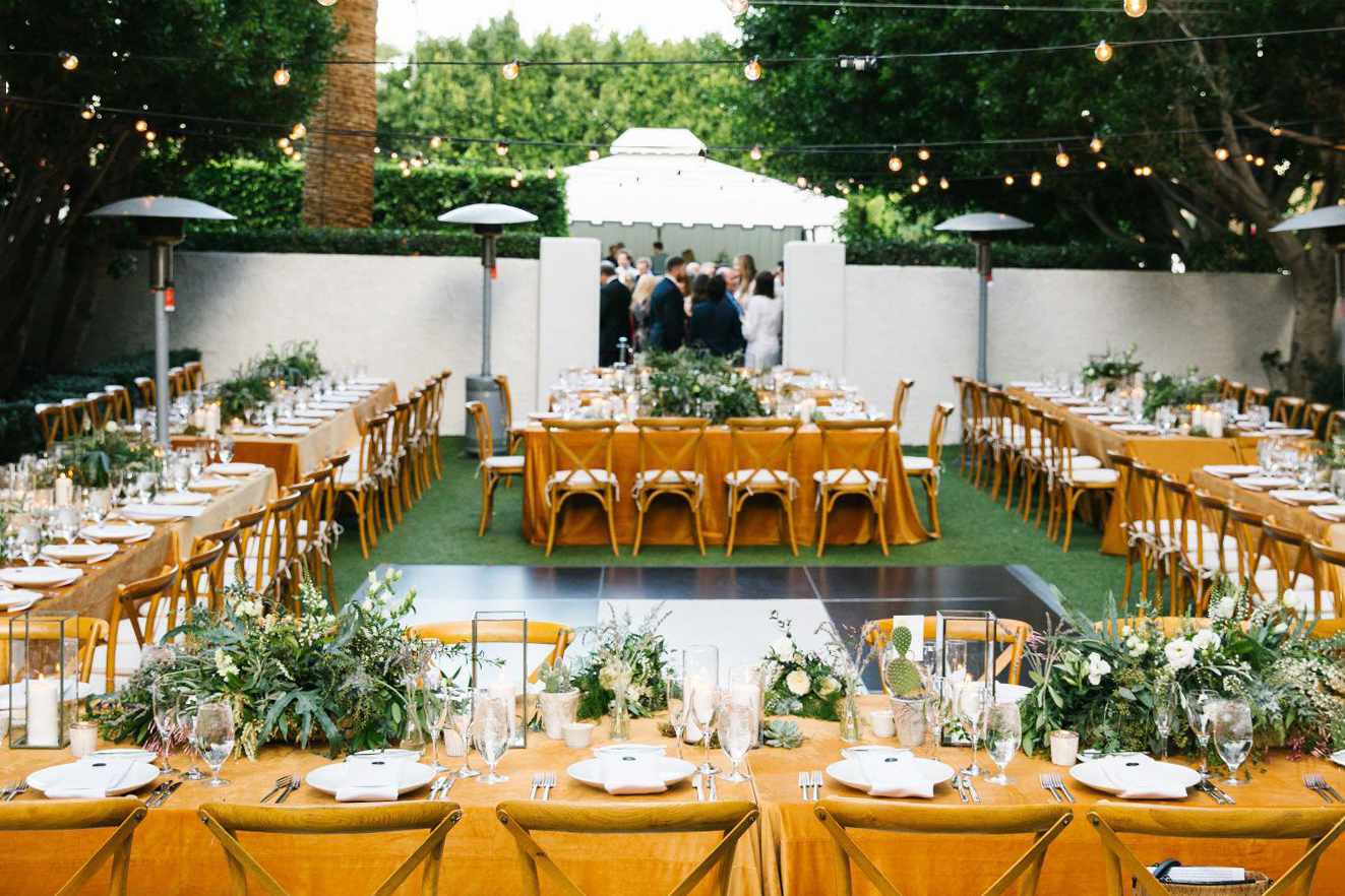 michael thomas wedding outdoor reception tables