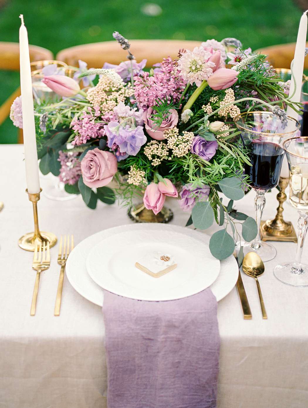 square cookie on dinner plate