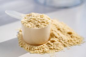 Protein powder in cup
