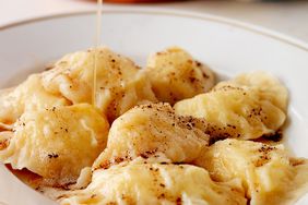 pierogis with sauce