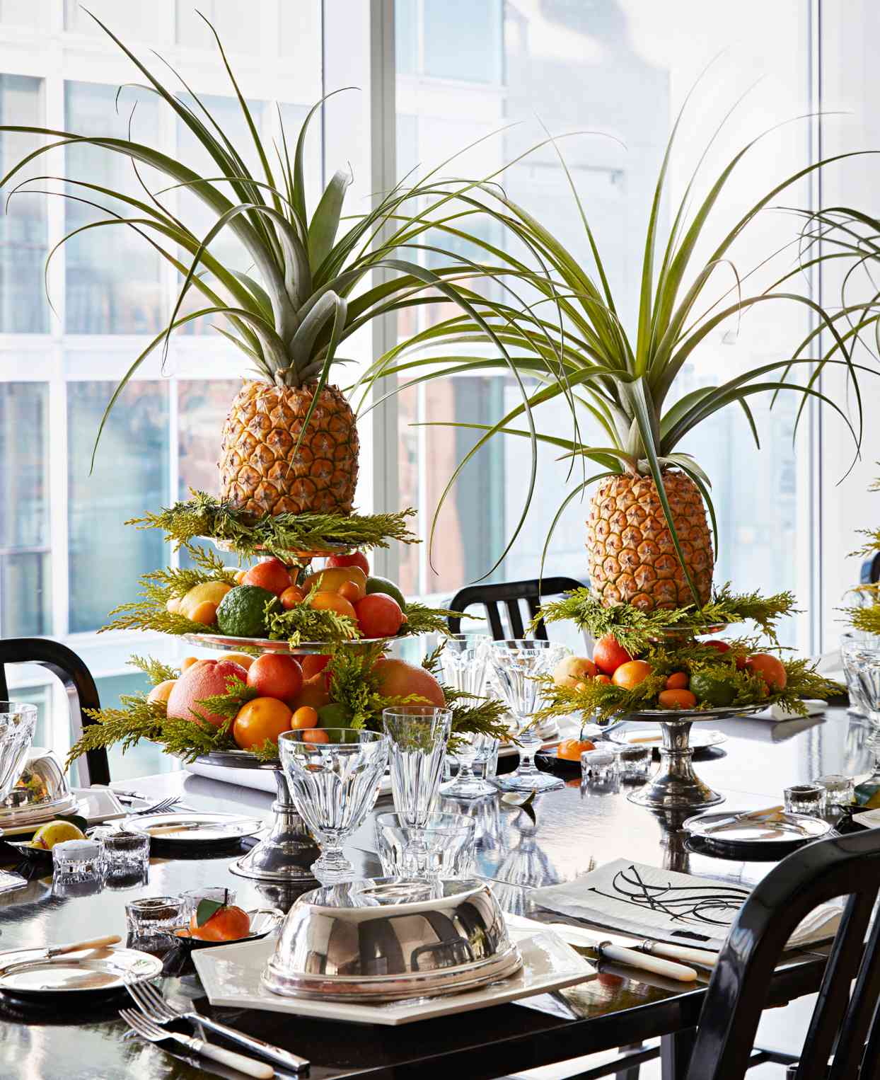 tropical centerpiece pineapples fruit