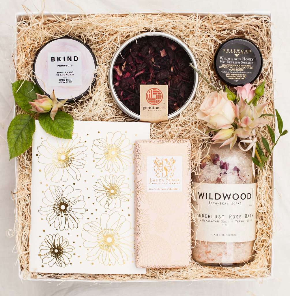 be my bridesmaid box with chocolates and bath kit