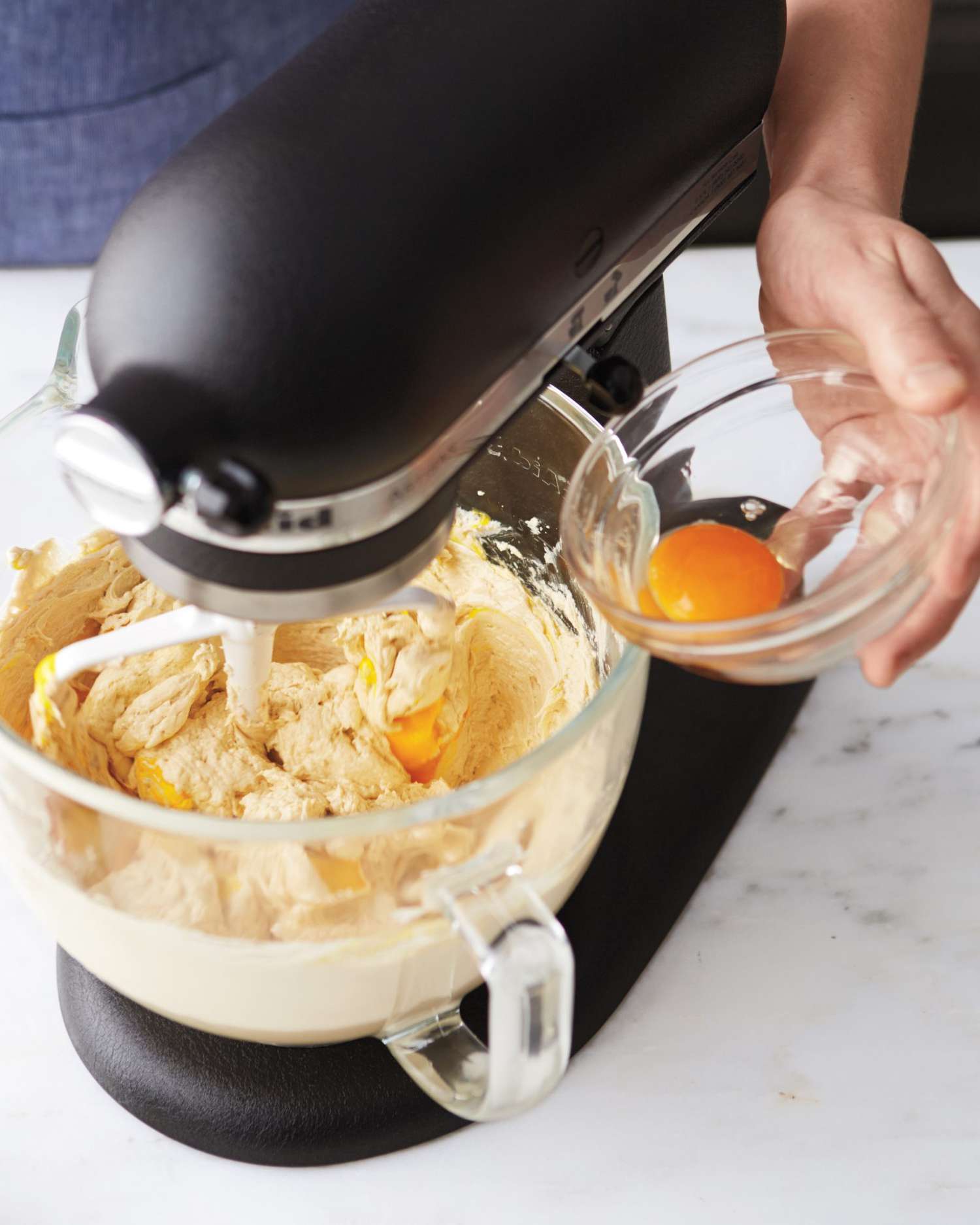 mixing ingredients in stand mixer