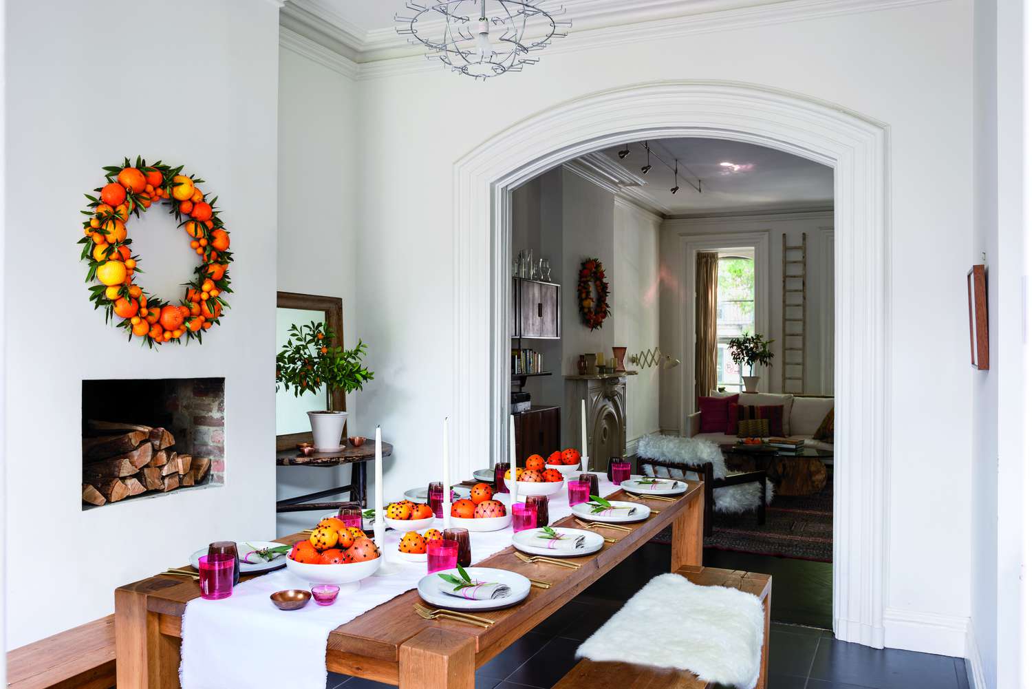 Christmas dining room table