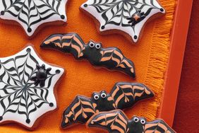 Bat and spider web cookies