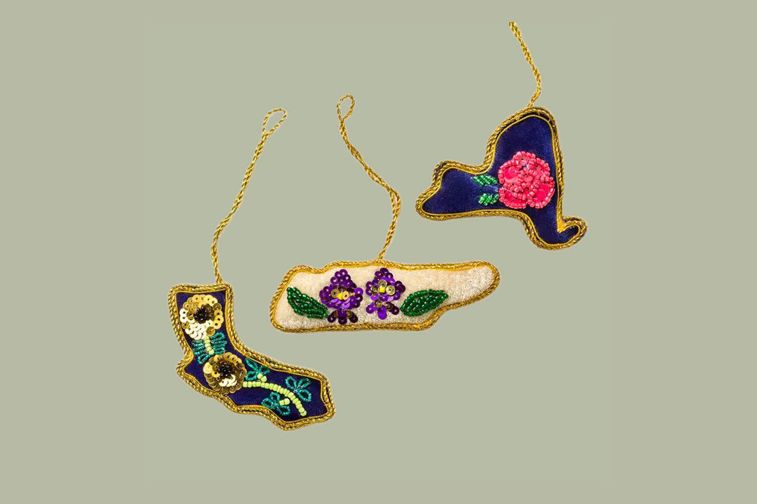 Uncommon goods beaded ornaments