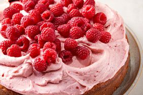 Lemon Cake with Raspberry-Cream Cheese Frosting 