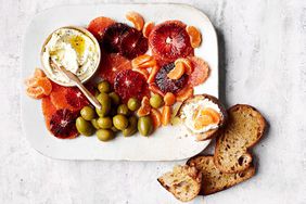 Citrus and Green Olives with Goat Cheese recipe
