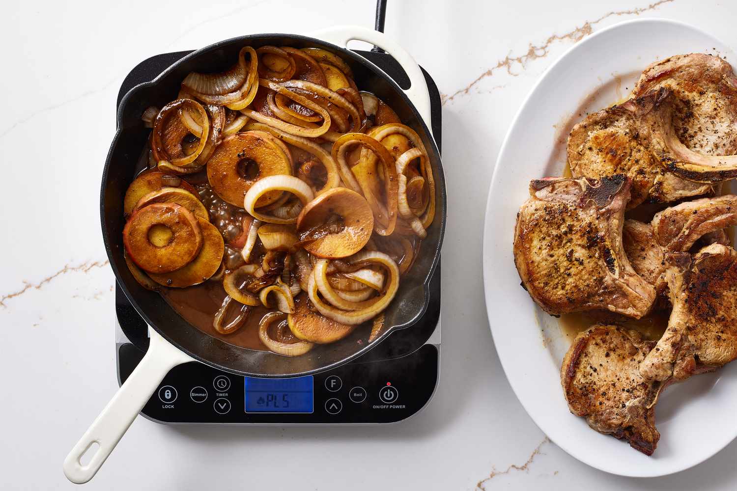 Step 7 Pork Chops with Apples and Onions