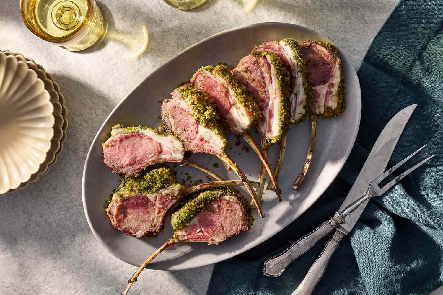 Roast rack lamb