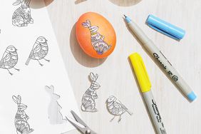 decorating Easter eggs with clip-art