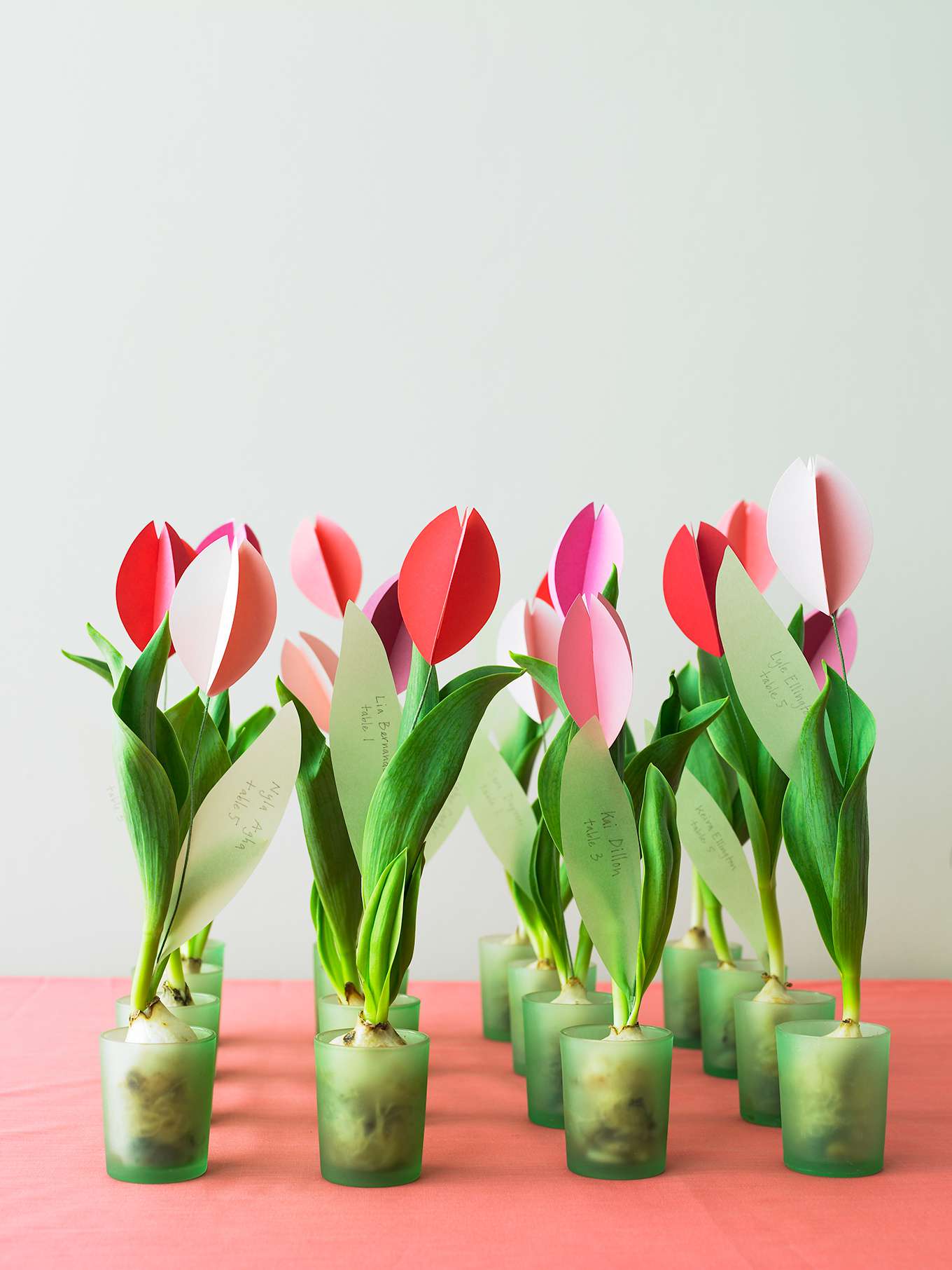 paper tulips favors