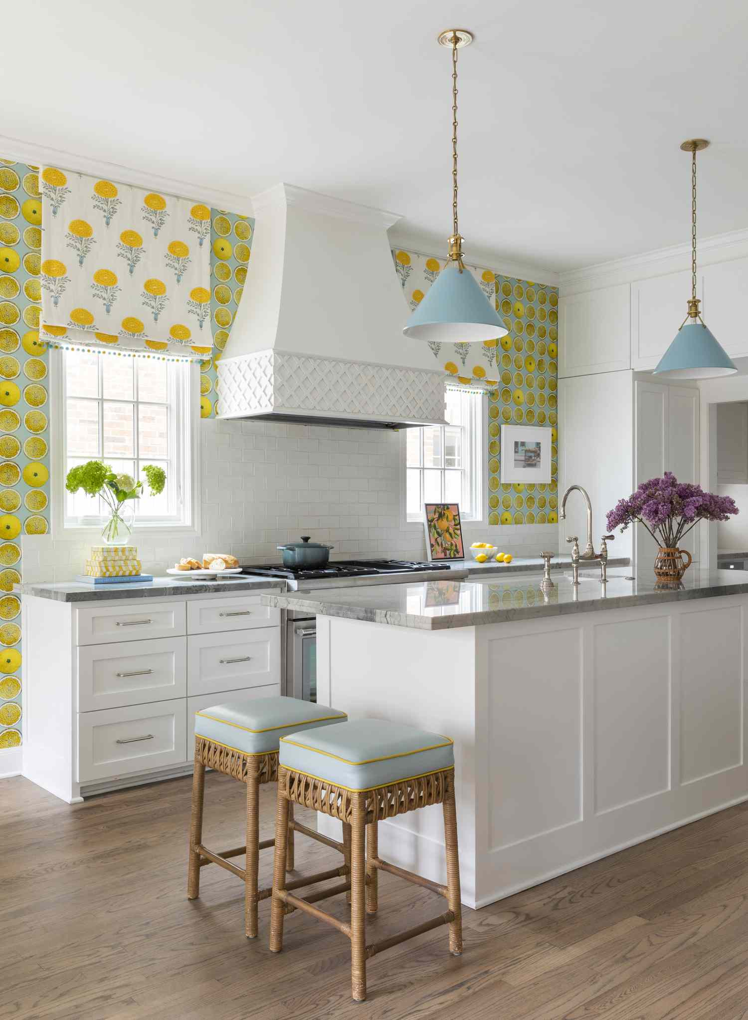 Yellow and Light Blue Kitchen